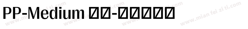 PP-Medium 常规字体转换